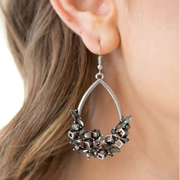 Crash Landing Silver Earrings - Picture 2 of 2